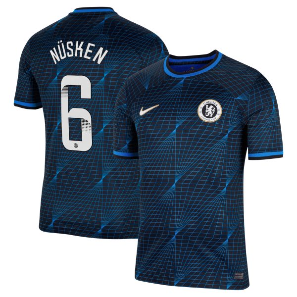 Chelsea WSL Nike Away Stadium Shirt 2023-24 with Fishel 2 printing