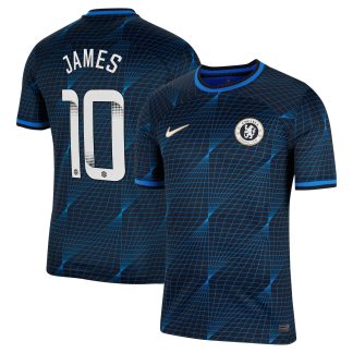 Chelsea WSL Nike Away Stadium Shirt 2023-24 with James 10 printing
