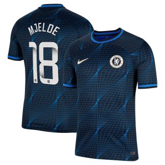 Chelsea WSL Nike Away Stadium Shirt 2023-24 with Mjelde 18 printing