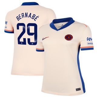 Chelsea WSL Nike Away Stadium Shirt 2024-25 - Womens with Bernabé 29 printing