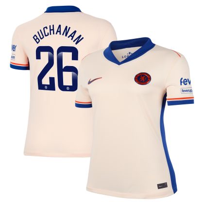 Chelsea WSL Nike Away Stadium Shirt 2024-25 - Womens with Buchanan 26 printing