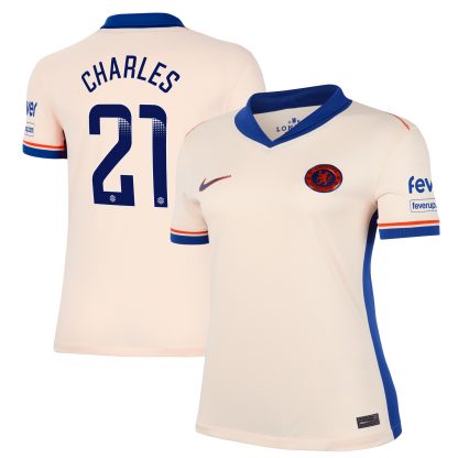 Chelsea WSL Nike Away Stadium Shirt 2024-25 - Womens with Charles 21 printing