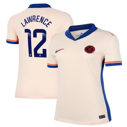 Chelsea WSL Nike Away Stadium Shirt 2024-25 - Womens with Lawrence 12 printing