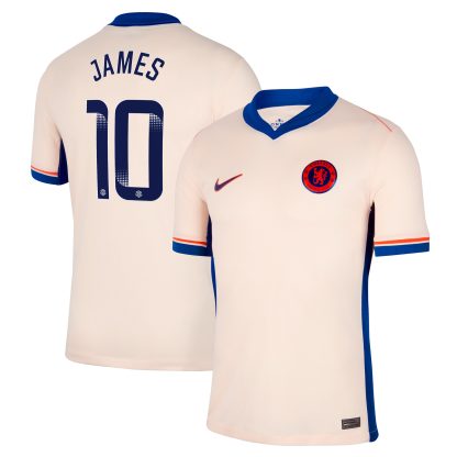 Chelsea WSL Nike Away Stadium Shirt 2024-25 with James 10 printing