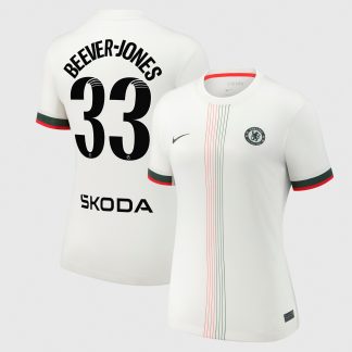 Chelsea WSL Nike Away Stadium Shirt 2025-26 - Womens with Beever-Jones 33 printing