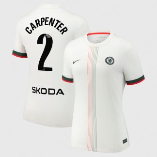 Chelsea WSL Nike Away Stadium Shirt 2025-26 - Womens with Carpenter 2 printing