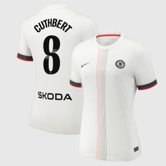Chelsea WSL Nike Away Stadium Shirt 2025-26 - Womens with Cuthbert 8 printing