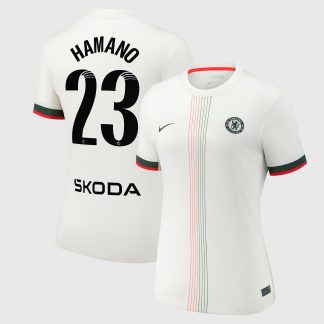 Chelsea WSL Nike Away Stadium Shirt 2025-26 - Womens with Hamano 23 printing