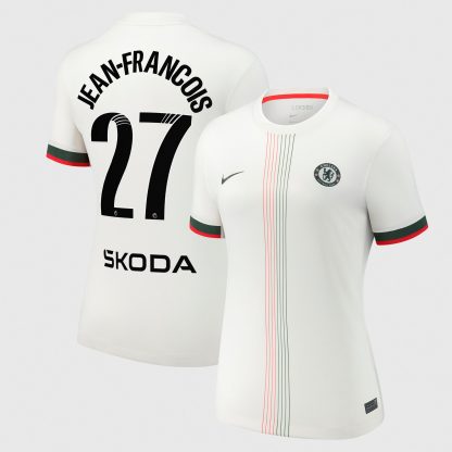 Chelsea WSL Nike Away Stadium Shirt 2025-26 - Womens with Jean-Francois 27 printing