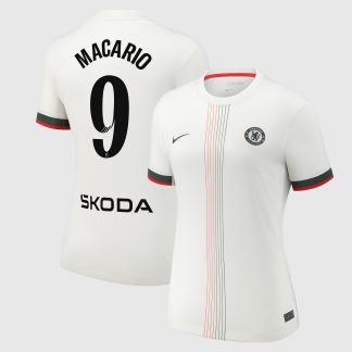Chelsea WSL Nike Away Stadium Shirt 2025-26 - Womens with Macario 9 printing