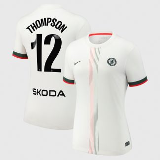 Chelsea WSL Nike Away Stadium Shirt 2025-26 - Womens with Thompson 12 printing