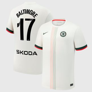 Chelsea WSL Nike Away Stadium Shirt 2025-26 with Baltimore 17 printing