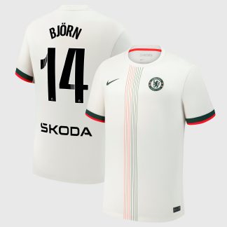 Chelsea WSL Nike Away Stadium Shirt 2025-26 with Björn 14 printing