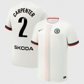 Chelsea WSL Nike Away Stadium Shirt 2025-26 with Carpenter 2 printing
