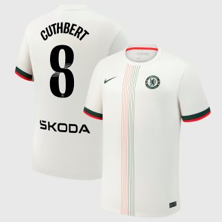 Chelsea WSL Nike Away Stadium Shirt 2025-26 with Cuthbert 8 printing