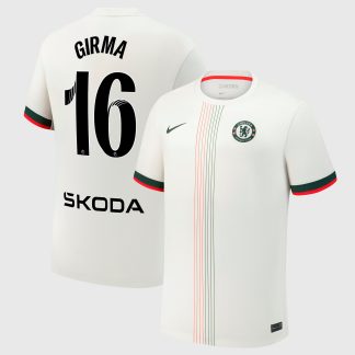 Chelsea WSL Nike Away Stadium Shirt 2025-26 with Girma 16 printing