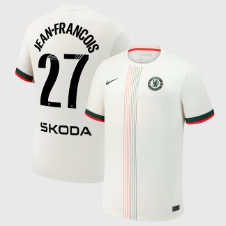 Chelsea WSL Nike Away Stadium Shirt 2025-26 with Jean-Francois 27 printing