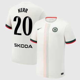 Chelsea WSL Nike Away Stadium Shirt 2025-26 with Kerr 20 printing