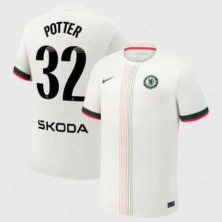 Chelsea WSL Nike Away Stadium Shirt 2025-26 with Potter 32 printing