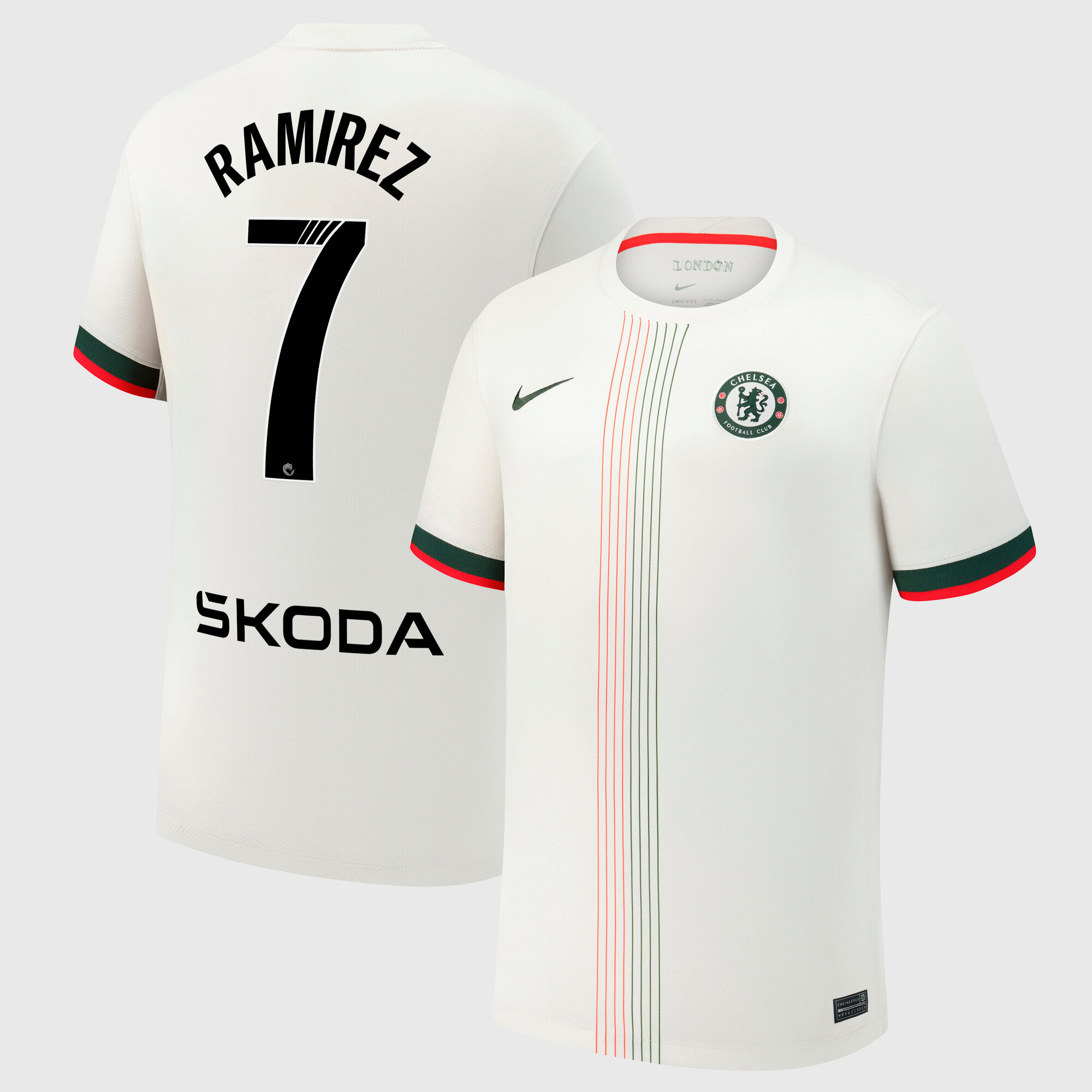 Chelsea WSL Nike Away Stadium Shirt 2025-26 with Ramírez 7 printing
