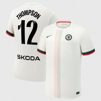 Chelsea WSL Nike Away Stadium Shirt 2025-26 with Thompson 12 printing