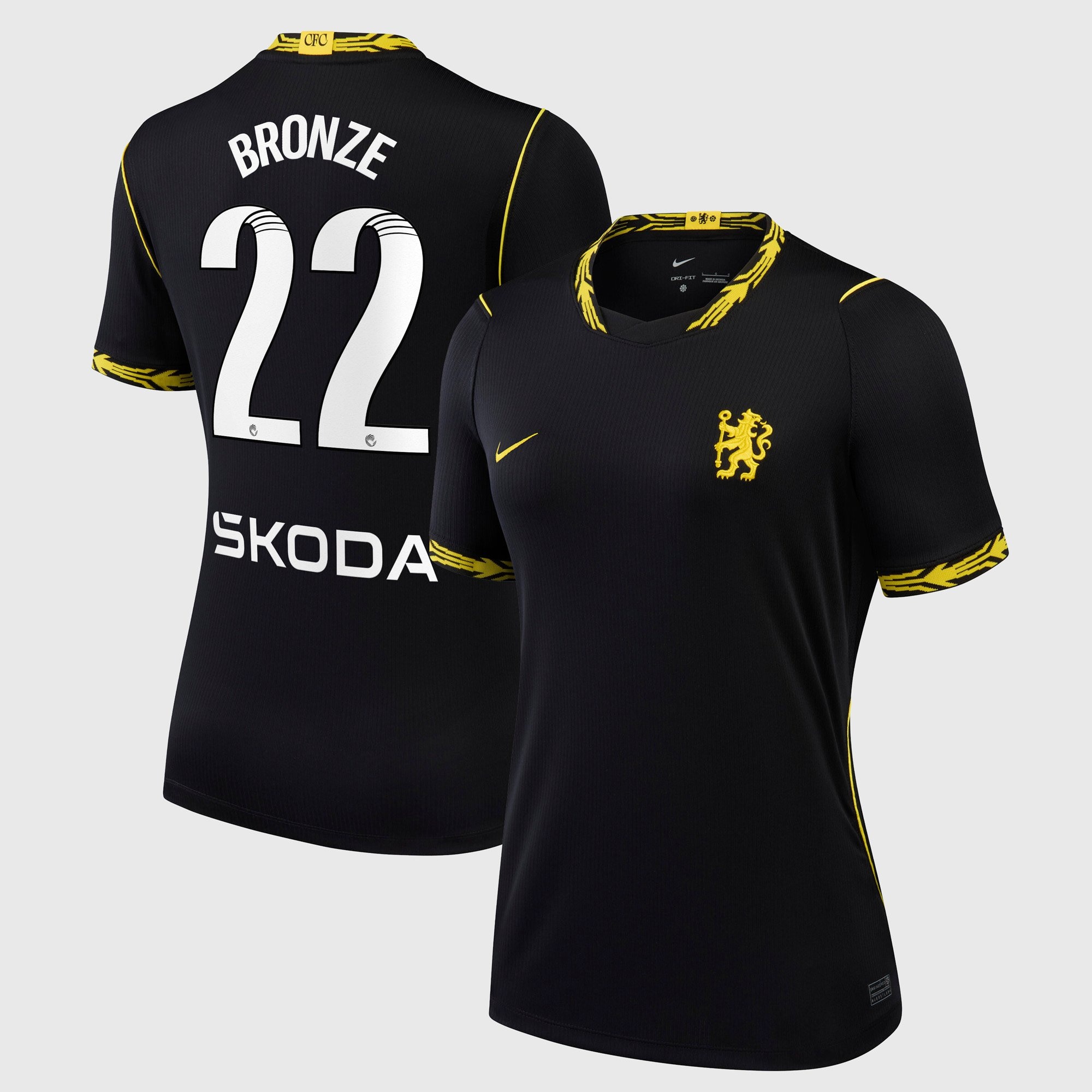Chelsea WSL Nike Away Stadium Shirt 2026-27 - Womens with Bronze 22 printing
