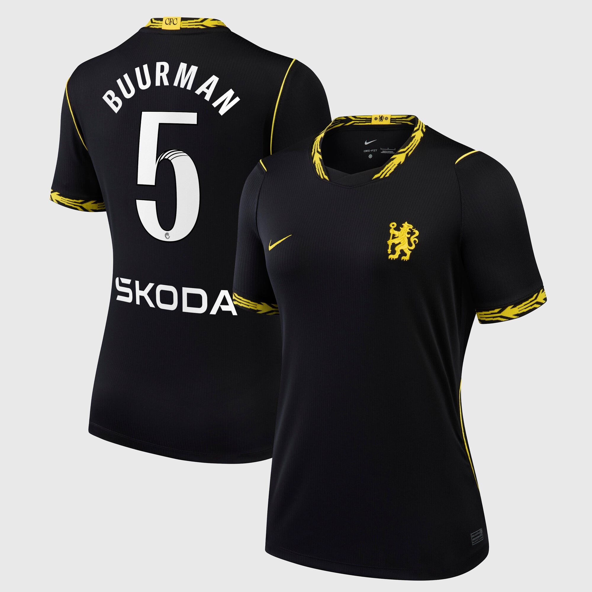 Chelsea WSL Nike Away Stadium Shirt 2026-27 - Womens with Buurman 5 printing