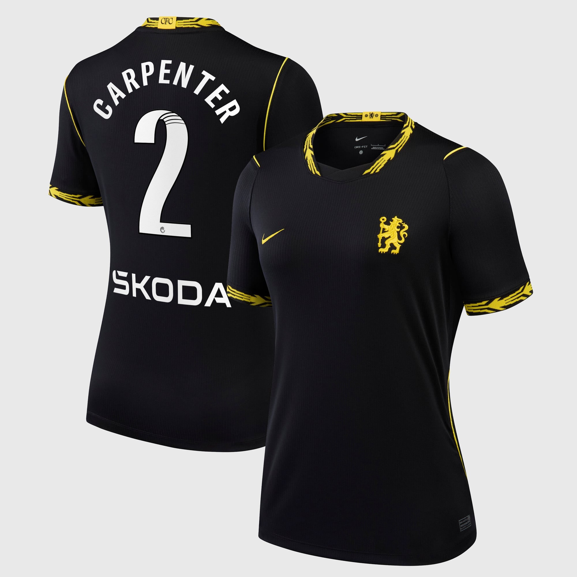 Chelsea WSL Nike Away Stadium Shirt 2026-27 - Womens with Carpenter 2 printing