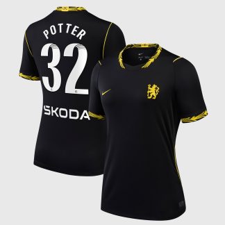 Chelsea WSL Nike Away Stadium Shirt 2026-27 - Womens with Potter 32 printing