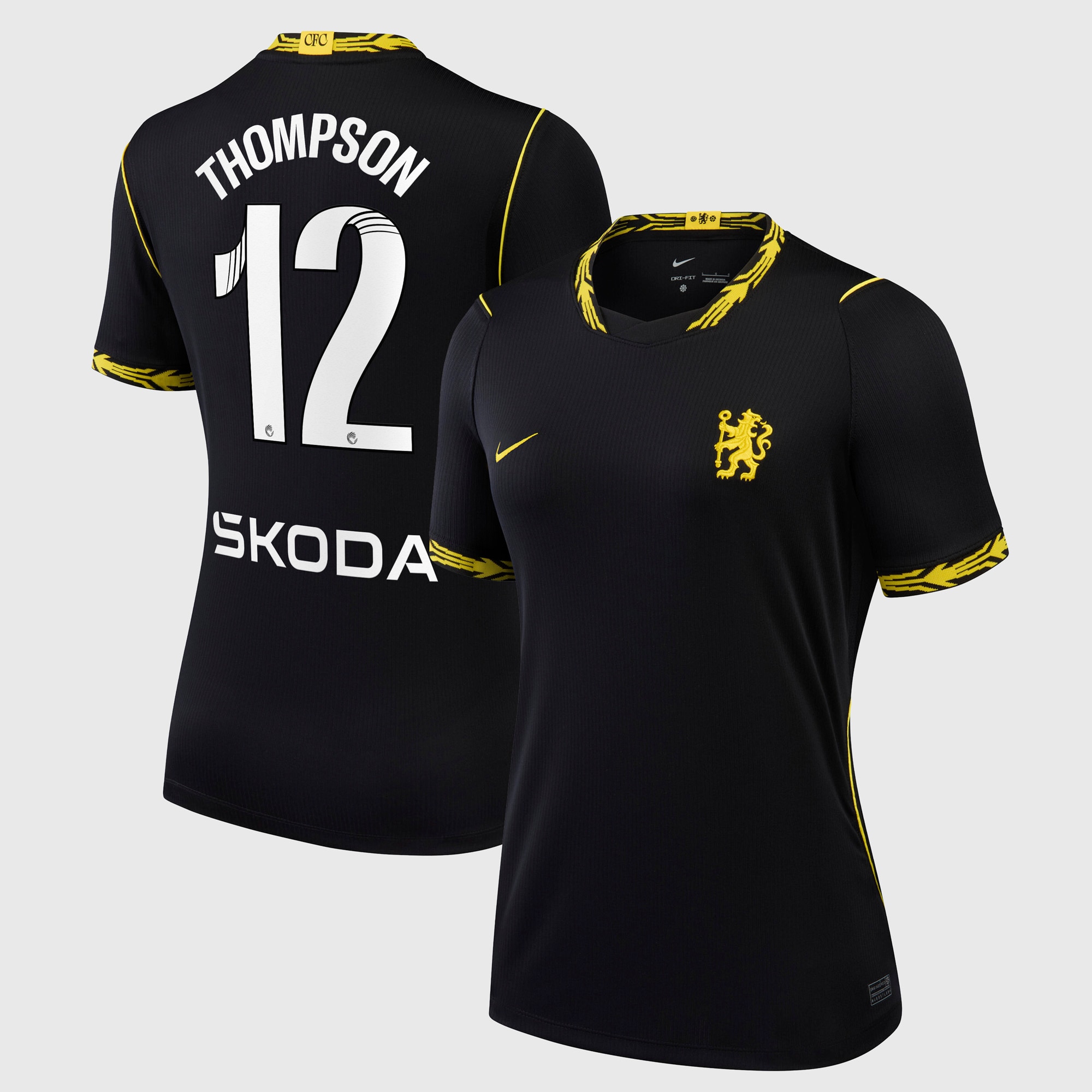 Chelsea WSL Nike Away Stadium Shirt 2026-27 - Womens with Thompson 12 printing