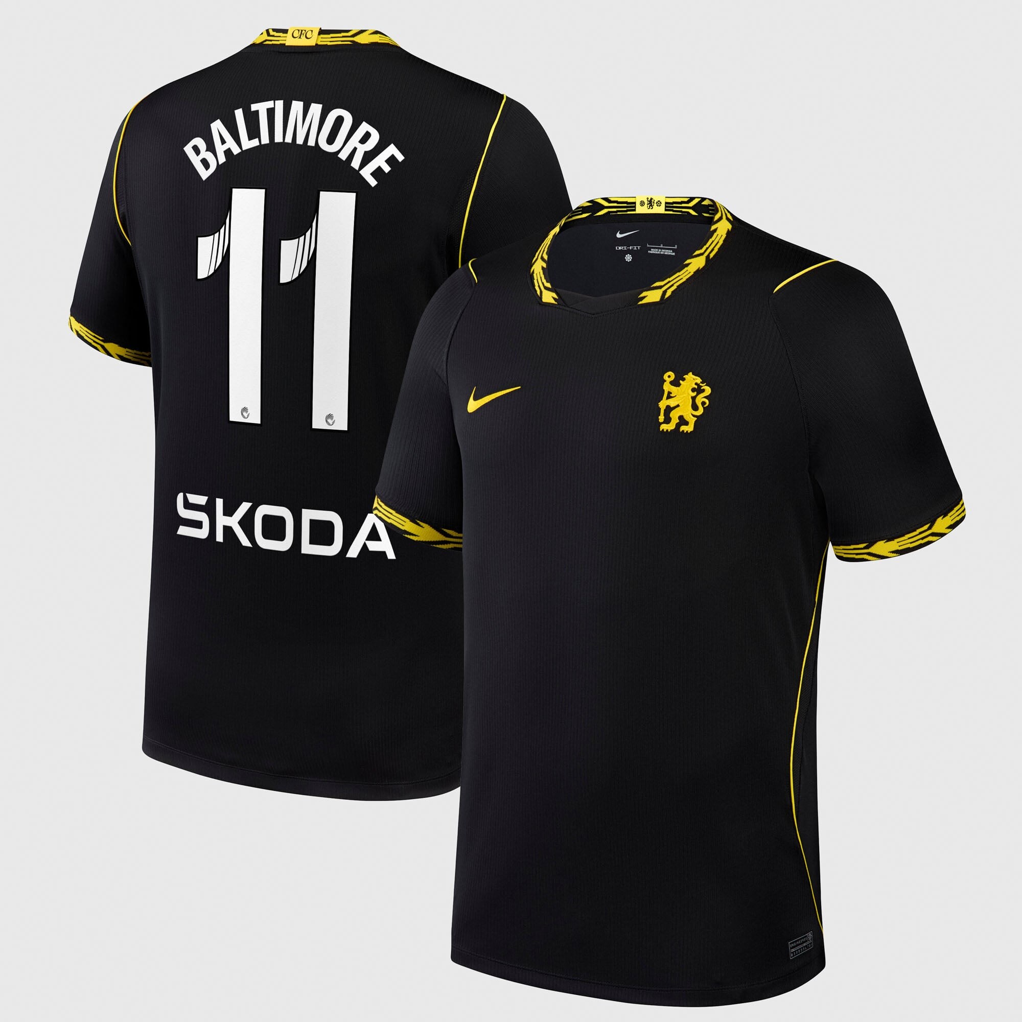 Chelsea WSL Nike Away Stadium Shirt 2026-27 with Baltimore 11 printing