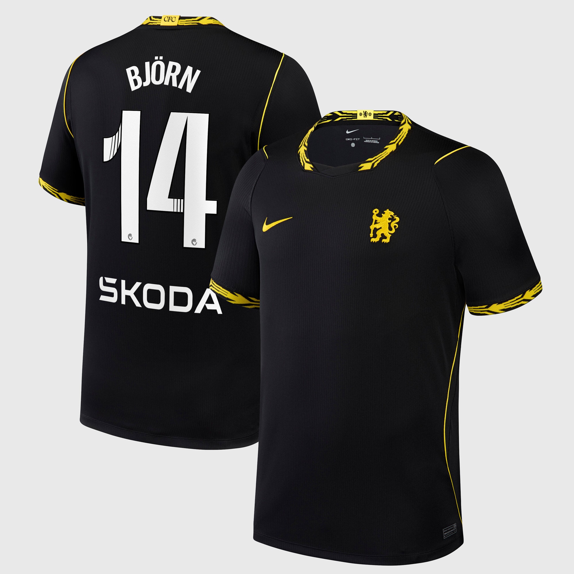 Chelsea WSL Nike Away Stadium Shirt 2026-27 with Björn 14 printing