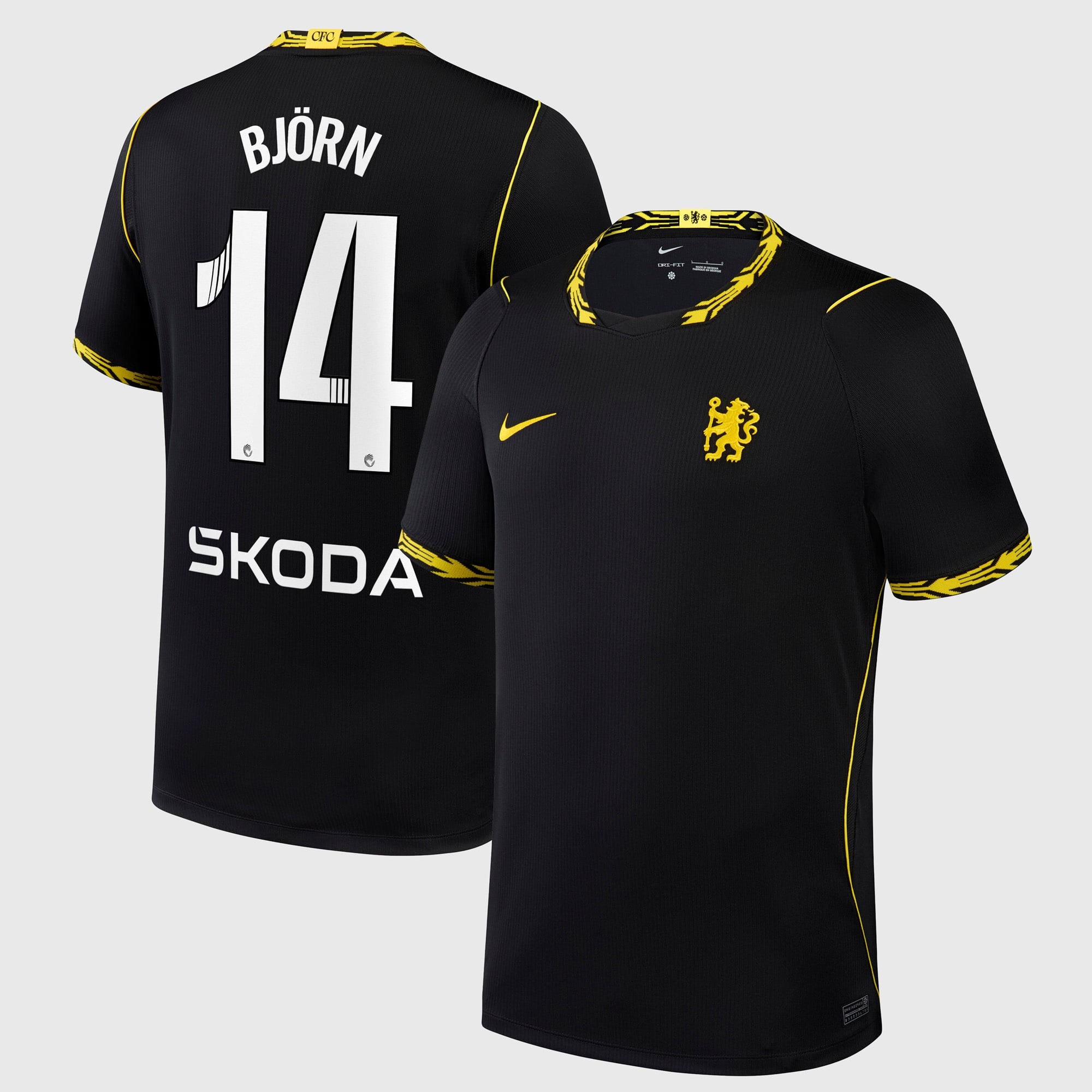 Chelsea WSL Nike Away Stadium Shirt 2026-27 with Björn 14 printing