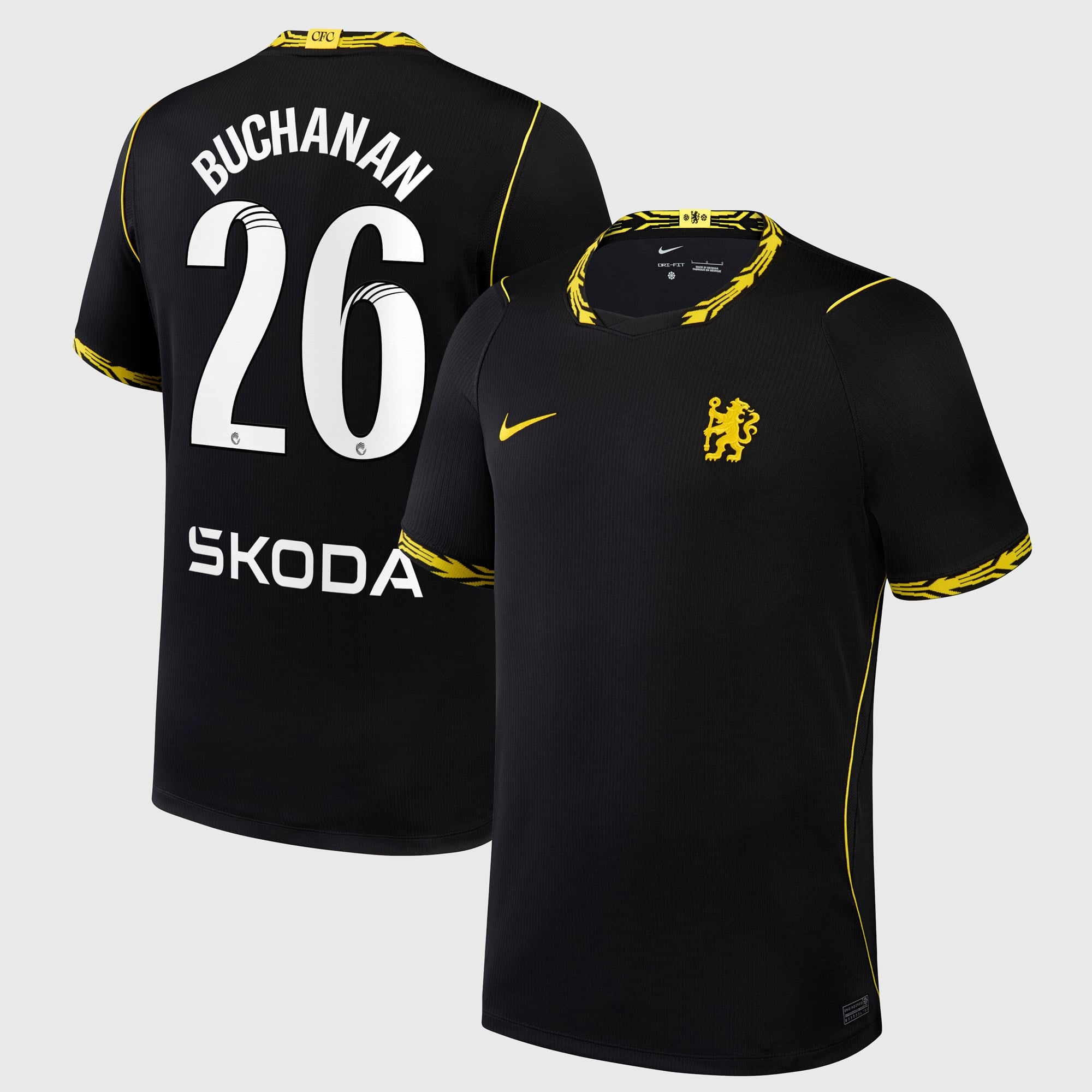 Chelsea WSL Nike Away Stadium Shirt 2026-27 with Buchanan 26 printing