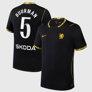 Chelsea WSL Nike Away Stadium Shirt 2026-27 with Buurman 5 printing