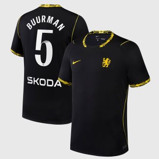 Chelsea WSL Nike Away Stadium Shirt 2026-27 with Buurman 5 printing