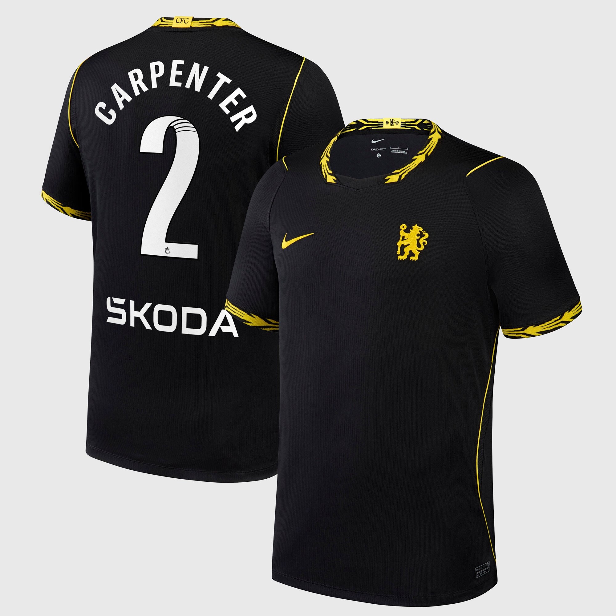 Chelsea WSL Nike Away Stadium Shirt 2026-27 with Carpenter 2 printing