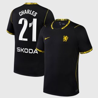Chelsea WSL Nike Away Stadium Shirt 2026-27 with Charles 21 printing
