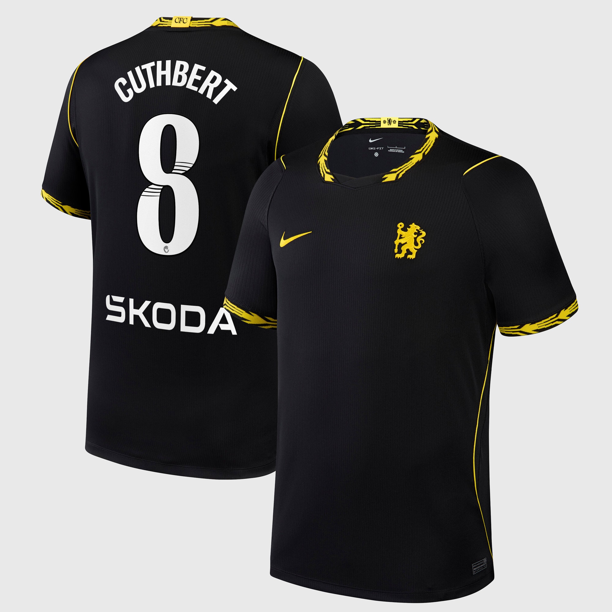 Chelsea WSL Nike Away Stadium Shirt 2026-27 with Cuthbert 8 printing
