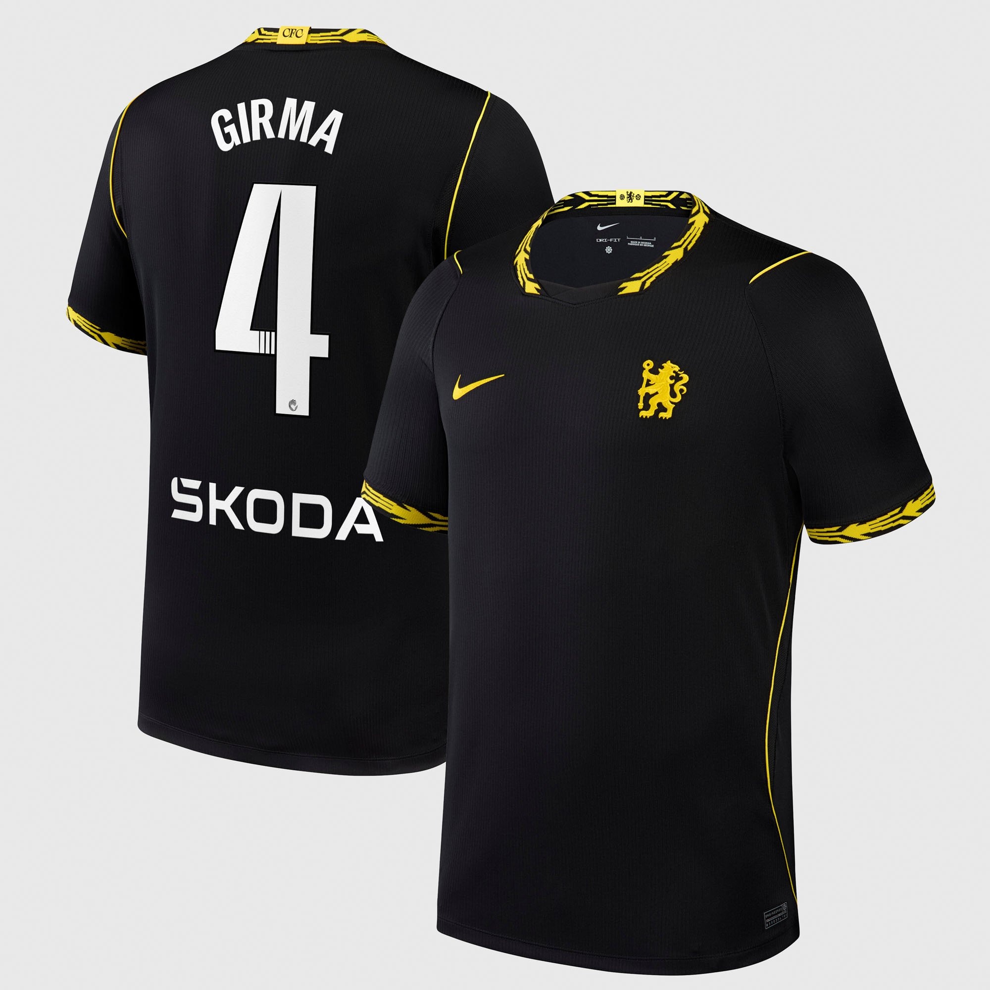 Chelsea WSL Nike Away Stadium Shirt 2026-27 with Girma 4 printing