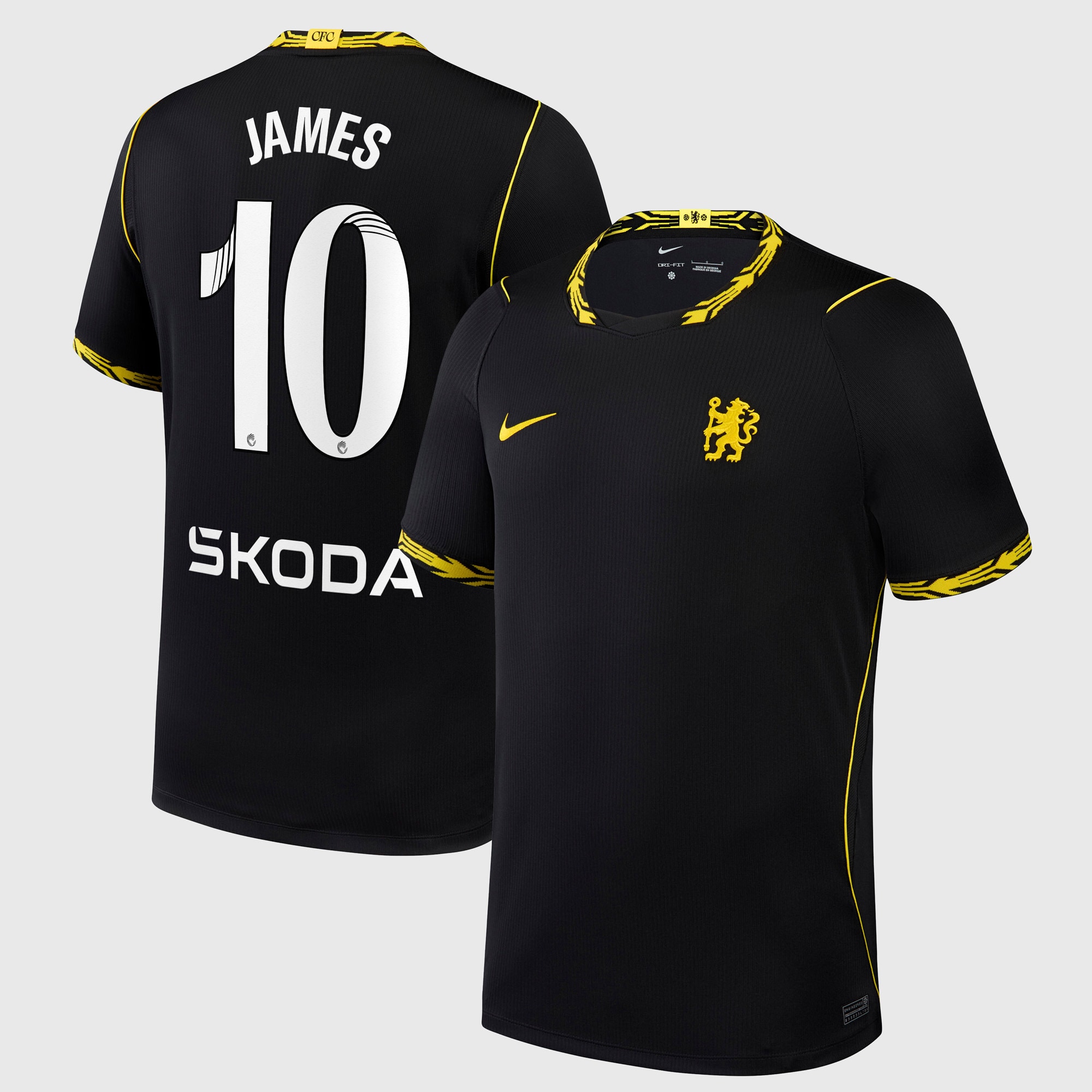 Chelsea WSL Nike Away Stadium Shirt 2026-27 with James 10 printing