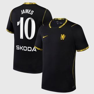 Chelsea WSL Nike Away Stadium Shirt 2026-27 with James 10 printing