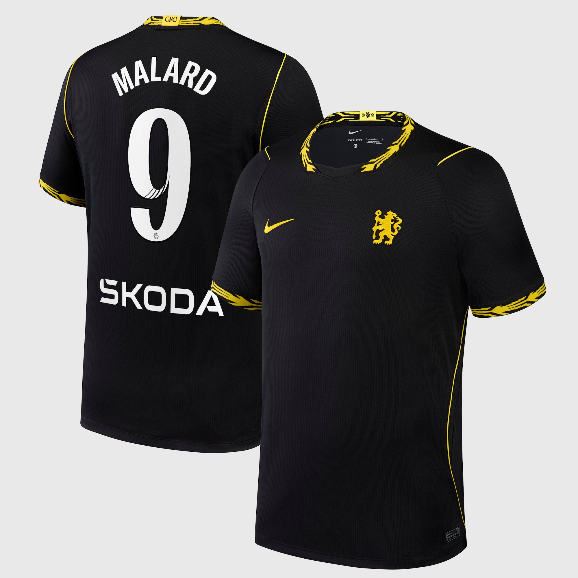 Chelsea WSL Nike Away Stadium Shirt 2026-27 with Malard 9 printing