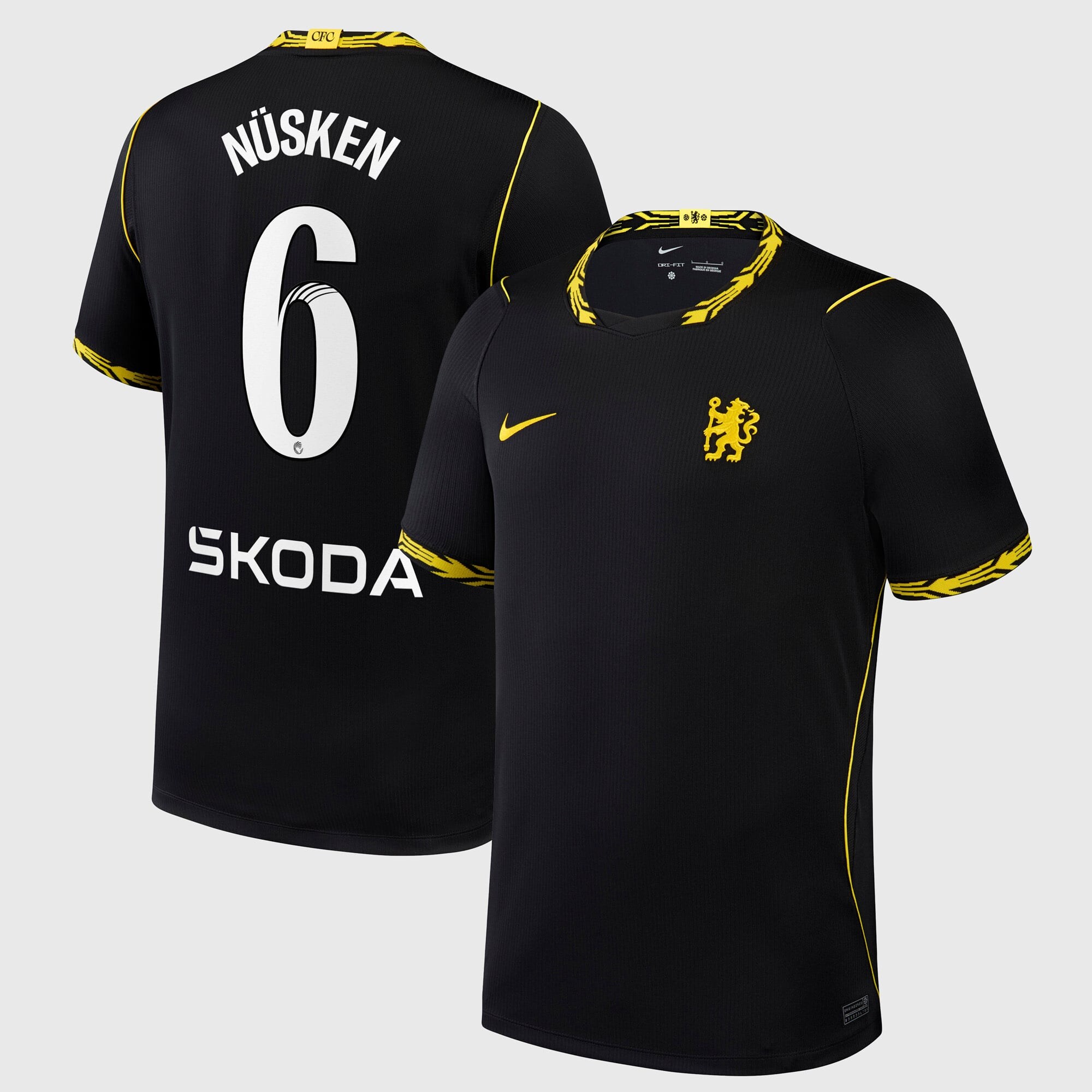 Chelsea WSL Nike Away Stadium Shirt 2026-27 with Nüsken 6 printing
