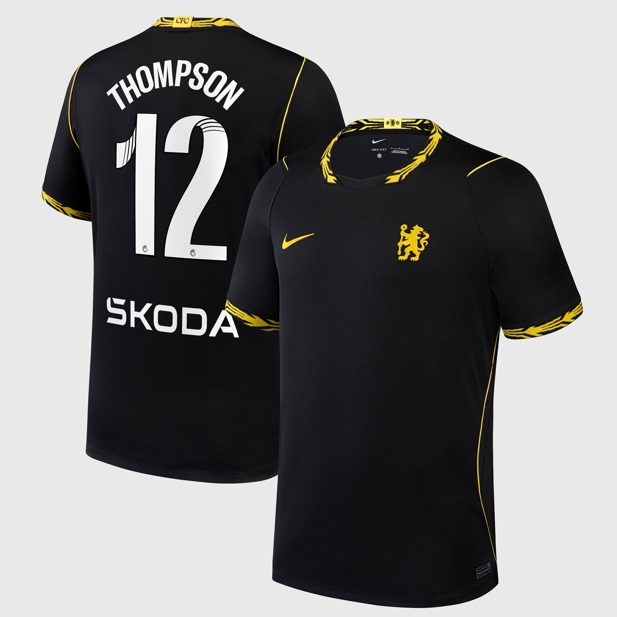 Chelsea WSL Nike Away Stadium Shirt 2026-27 with Thompson 12 printing