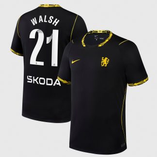 Chelsea WSL Nike Away Stadium Shirt 2026-27 with Walsh 21 printing