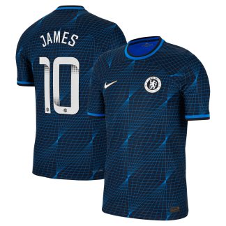 Chelsea WSL Nike Away Vapor Match Shirt 2023-24 with James 10 printing