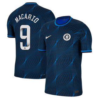 Chelsea WSL Nike Away Vapor Match Shirt 2023-24 with Macario 9 printing