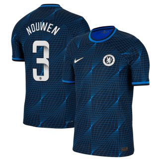 Chelsea WSL Nike Away Vapor Match Shirt 2023-24 with Nouwen 3 printing