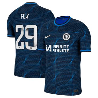 Chelsea WSL Nike Away Vapor Match Sponsored Shirt 2023-24 with Fox 29 printing